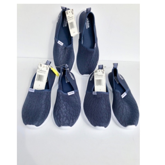 New No Box Adidas Cloudfoam Slip-On Navy Blue - Picture 2 of 3